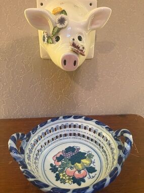 Vintage Ceramic Colander